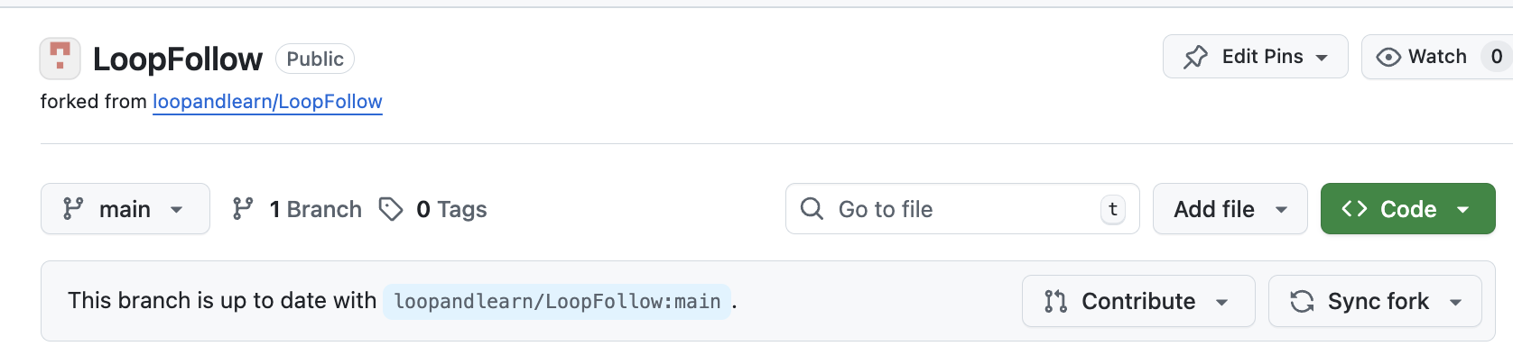 after creating the fork LoopFollow