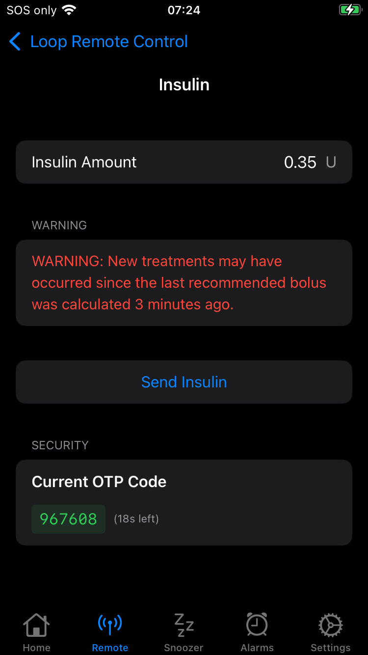  remote bolus current