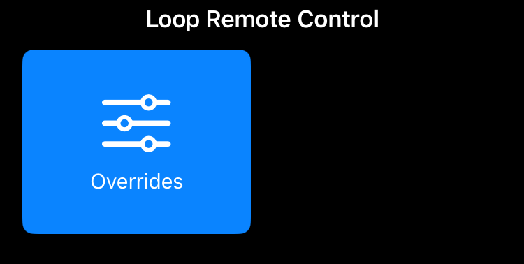 remote screen for Loop with Nightscout option selected