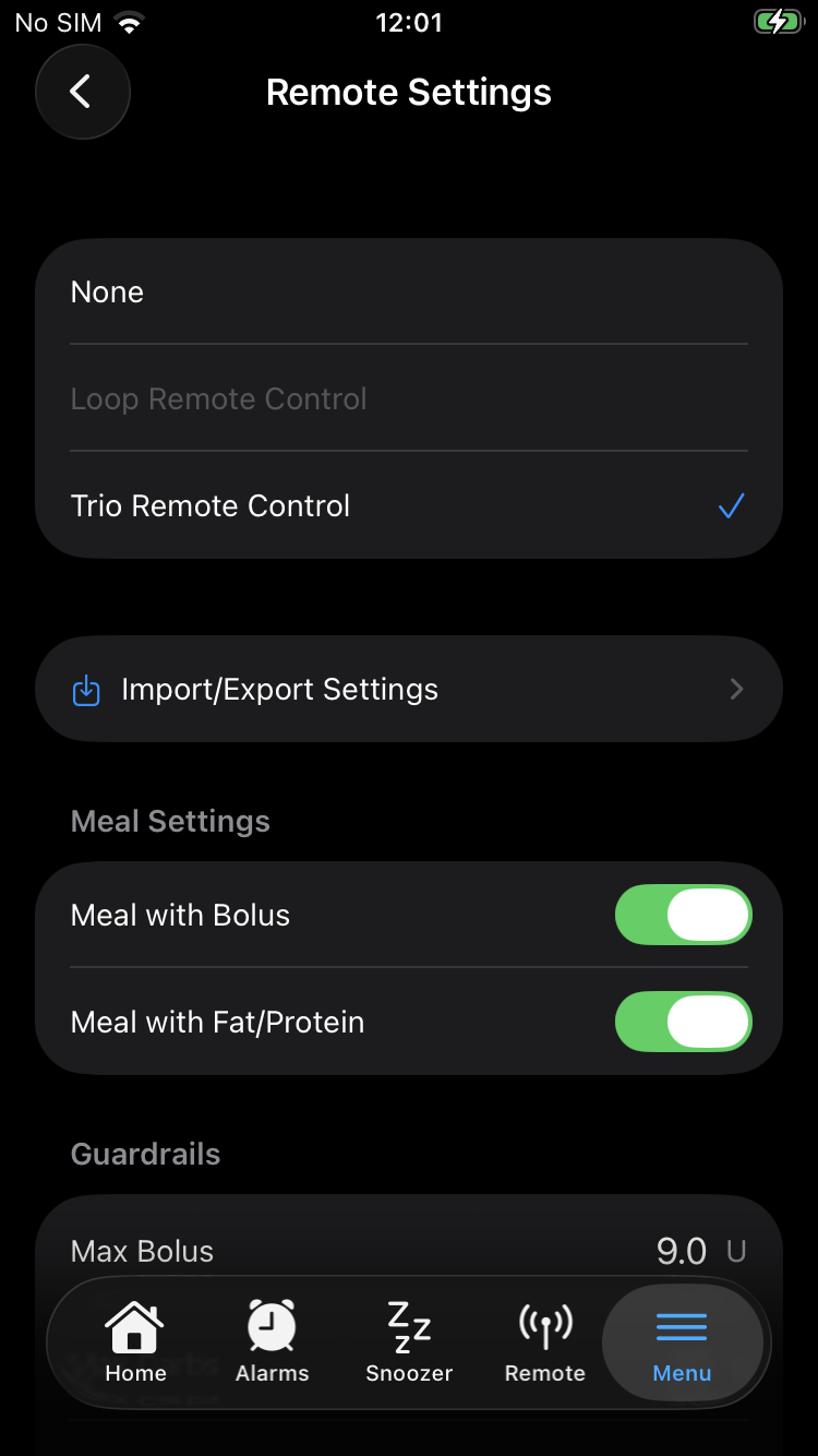 LoopFollow remote settings type