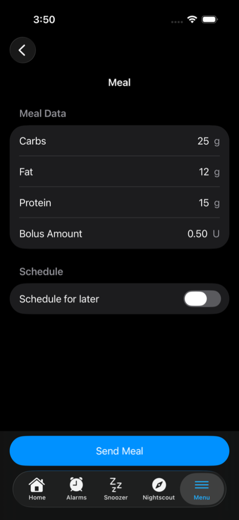 remote meal entry