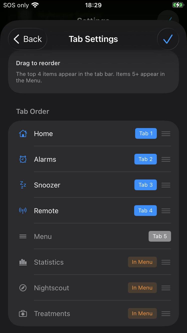 tab customization