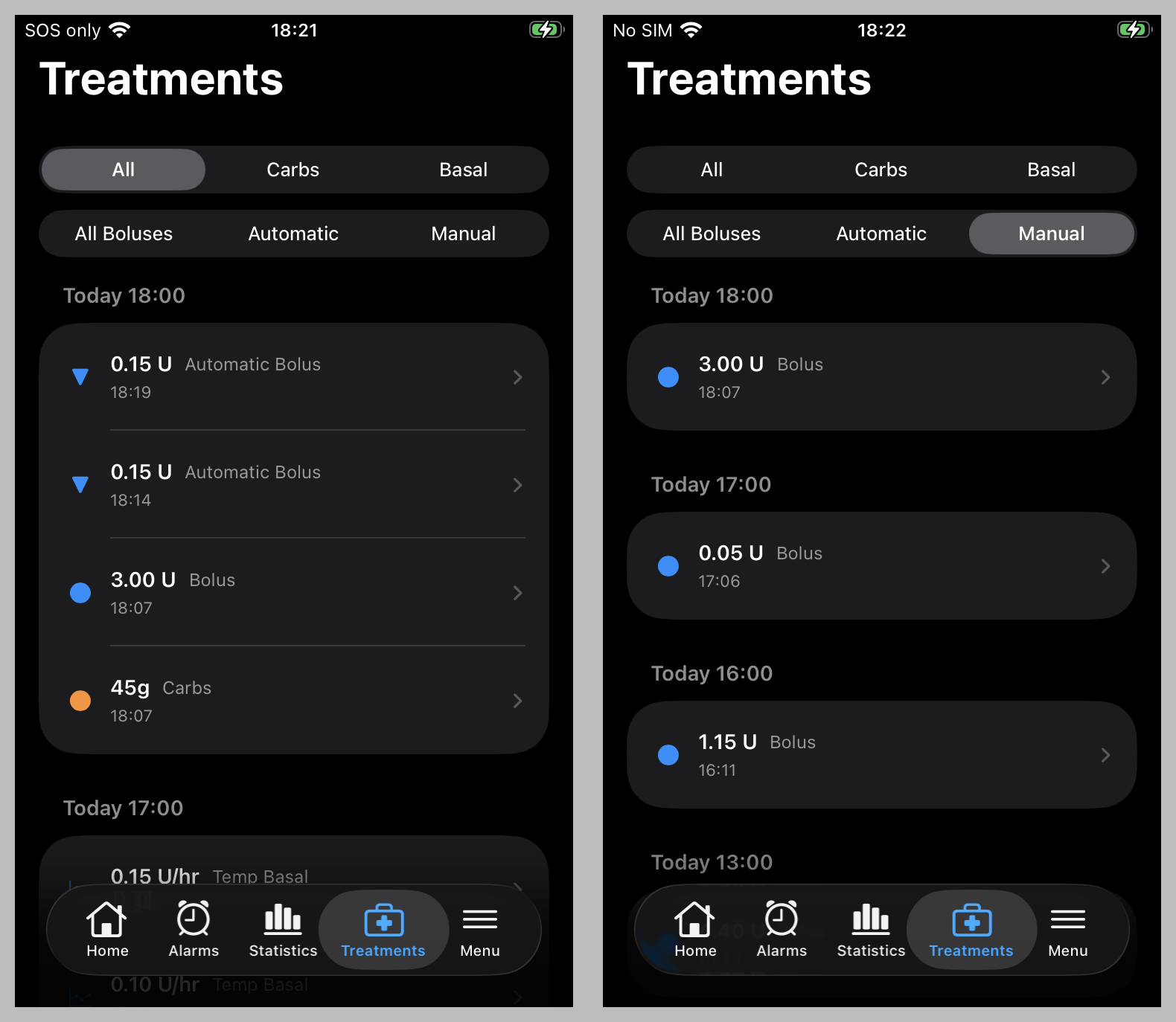 example treatments screen