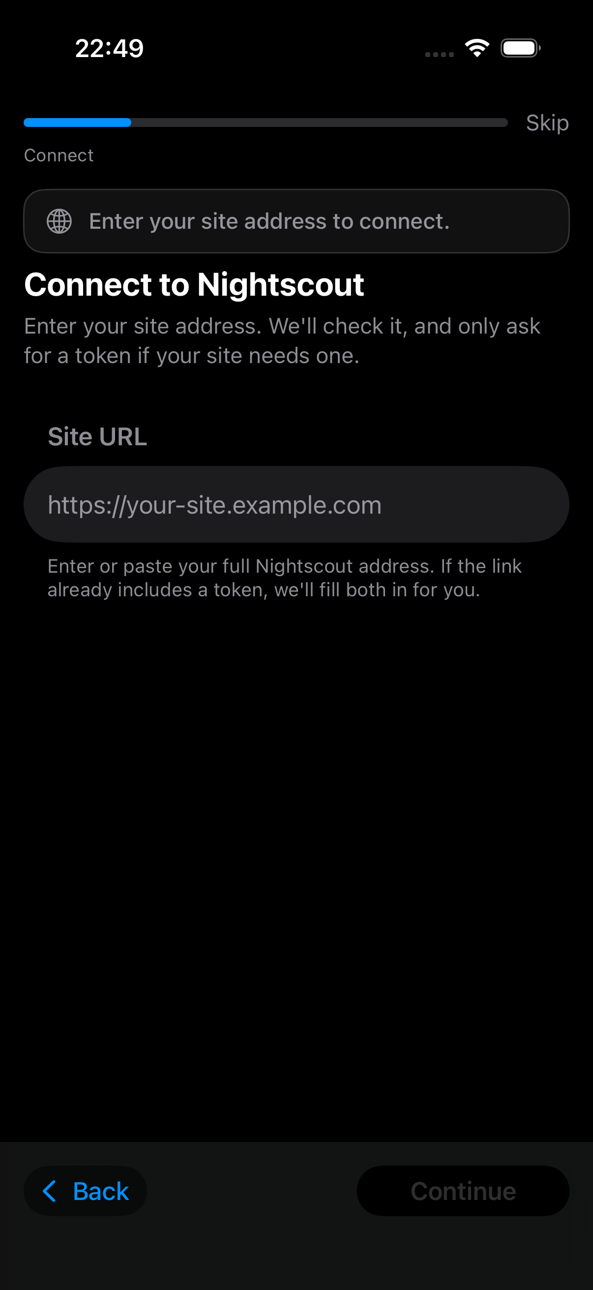 Nightscout connect step